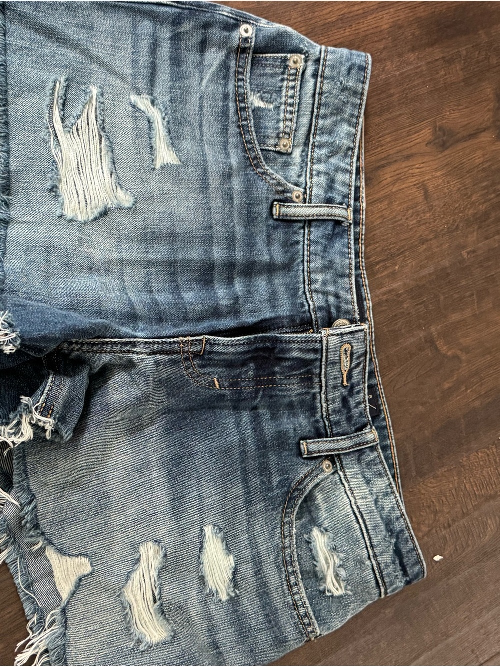 Lucky Brand Distressed Denim Shorts - Blue